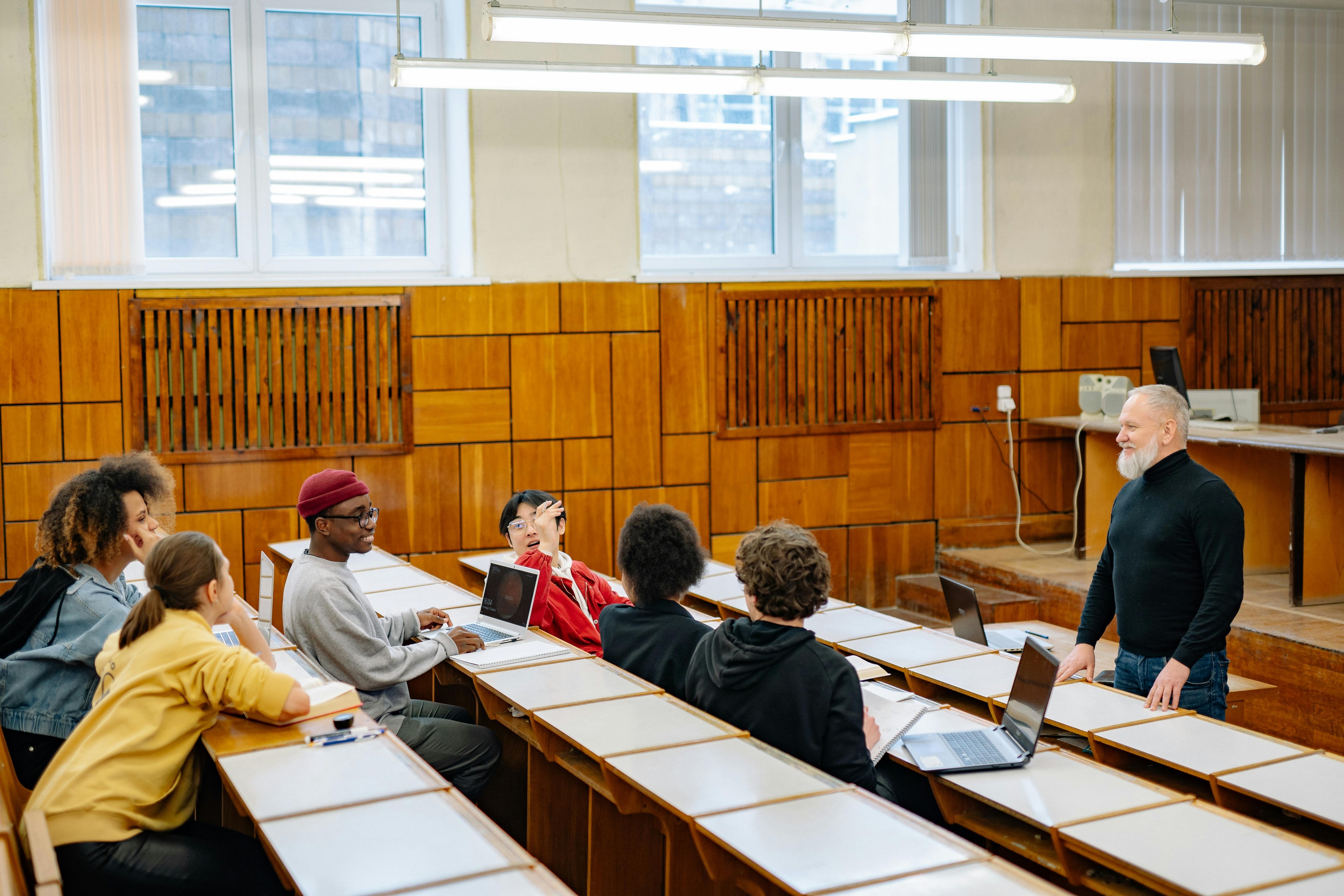 University students in a lecture or campus setting